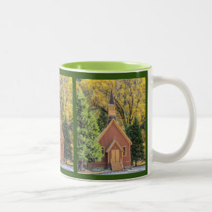 Taza Bicolor Capilla Yosemite En Otoño