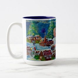 Taza Bicolor Capitán de pan de jengibre de Alaska Marina