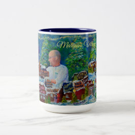 Taza Bicolor Capitán de pan de jengibre de Alaska Marina