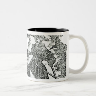 Taza Bicolor Capitán Kidd Burying His Bible, ilustracion