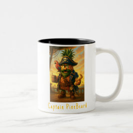 Taza Bicolor Captain PineBeard Coffee Mug - Imperio de la piña