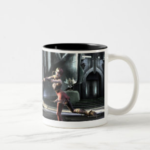 Taza Bicolor Captura de pantalla: Cyborg contra Harley