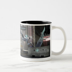 Taza Bicolor Captura de pantalla: Cyborg contra Nightwing 2