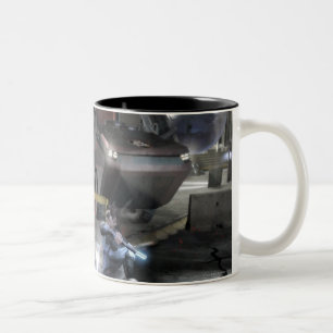 Taza Bicolor Captura de pantalla: Cyborg contra Nightwing 3
