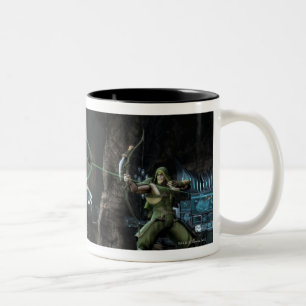 Taza Bicolor Captura de pantalla: Grundy contra flecha verde