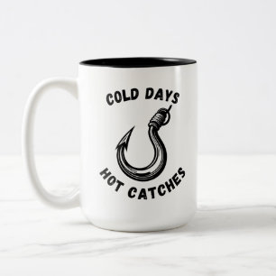 Taza Bicolor Capturas calientes de los días fríos Pesca de hi