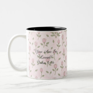 Taza Bicolor Capullos de Rosa Rosados