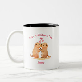 Taza Bicolor Capy El día de San Valentín Capybara