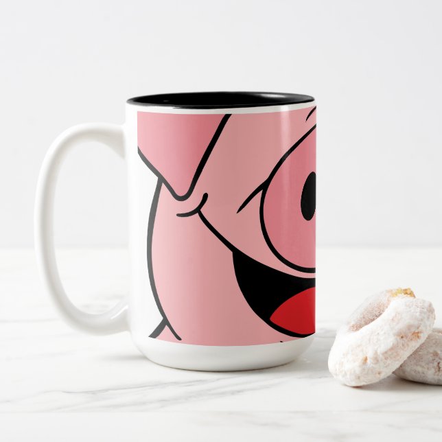 Taza Bicolor Cara de cerdo (Con donut)