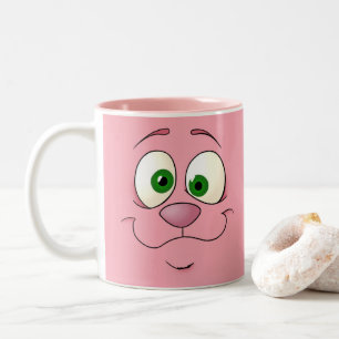 Taza Bicolor Cara de conejo, con cita