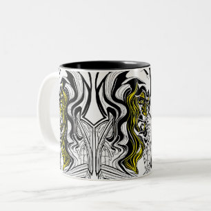 Taza Bicolor Cara de hombre misterioso