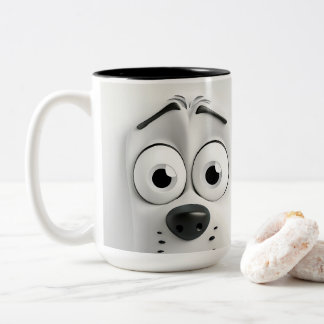 Taza Bicolor Cara de perro sarcástica para todos los amantes de