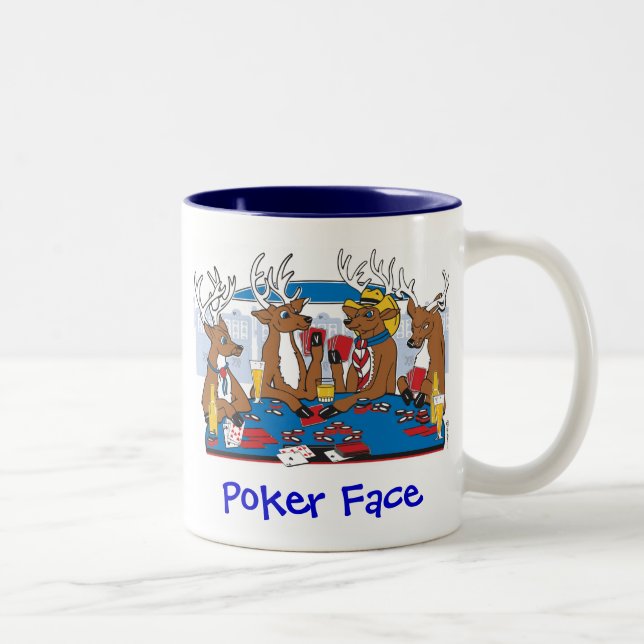 Taza Bicolor Cara de póquer (Derecha)