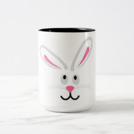 Taza Bicolor Cara del conejito de pascua