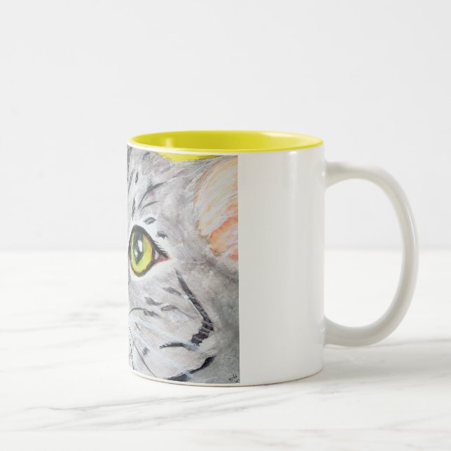 Taza Bicolor Cara del gatito (Derecha)