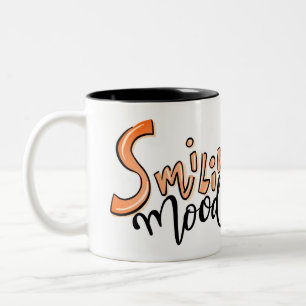 Taza Bicolor Cara divertida Sonriente Oficina de café fotográ