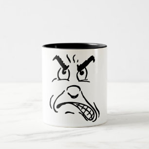Taza Bicolor Cara enojada del dibujo animado