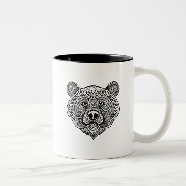Taza Bicolor Cara inspirada del oso (Derecha)