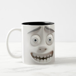 Taza Bicolor Cara sarcástica 3D