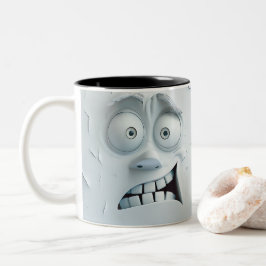 Taza Bicolor Cara sarcástica 3D