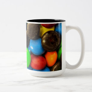 Taza Bicolor Caramelos coloridos y dulces