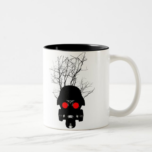 Taza Bicolor Careta antigás observada rojo (Derecha)