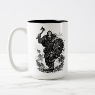 Taza Bicolor Carga de Guerrero Vikingo - Batalla de Tinta