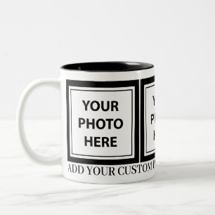 Taza Bicolor Cargar 3 fotos y añadir texto - imagen Personaliza