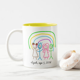 Taza Bicolor Cargar los dibujos de los niños convierte los dibu