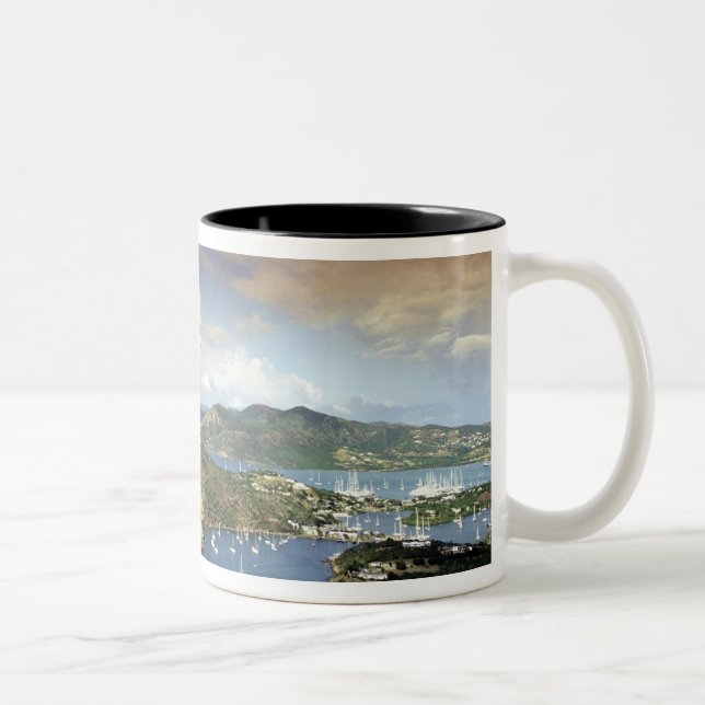 Taza Bicolor Caribe, Antigua. (Derecha)