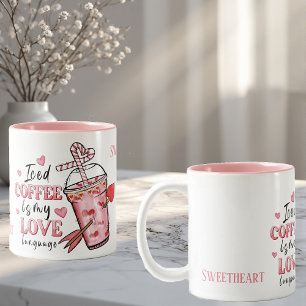 Taza Bicolor Cariño Café Helado Es Mi Amor Divertido Personaliz