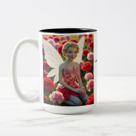 Taza Bicolor Carnation Flower Flower Fairy