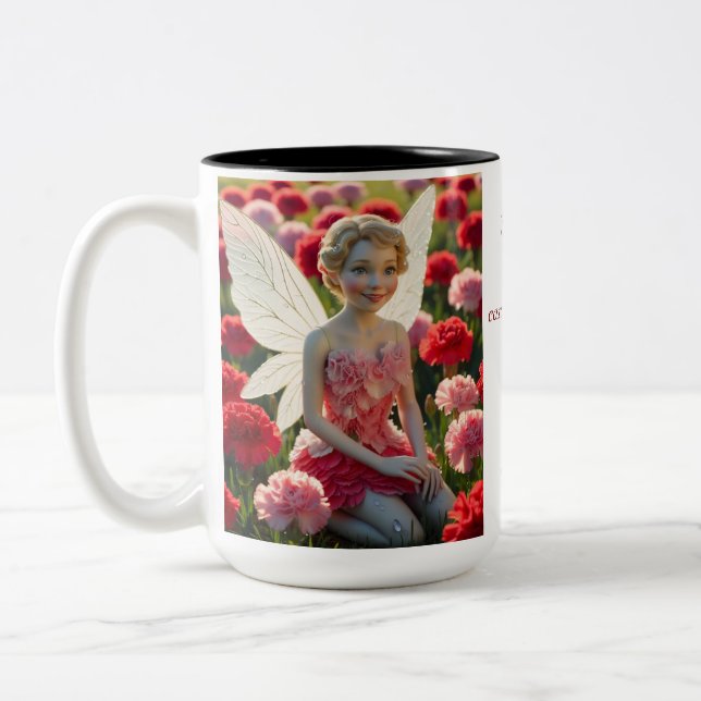 Taza Bicolor Carnation Flower Flower Fairy (Izquierda)