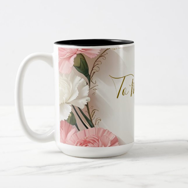 Taza Bicolor Carnation Mug Floral (Izquierda)