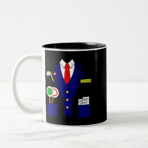 Taza Bicolor Carnaval de conductores del tren Trainführer Schaf