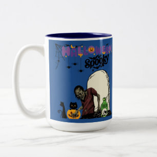 Taza Bicolor Carnaval de la Luz Fantasmal azul profundo