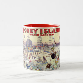 Taza Bicolor Carnaval del Agua de la Isla Coney, 1898 -