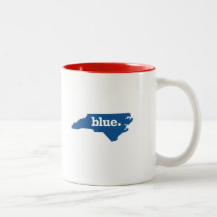 TAZA BICOLOR CAROLINA DEL NORTE ESTADO AZUL