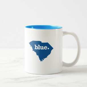 TAZA BICOLOR CAROLINA DEL SUR ESTADO AZUL