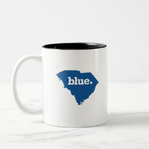 TAZA BICOLOR CAROLINA DEL SUR ESTADO AZUL