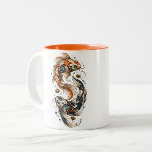 Taza Bicolor Carpa a Relojería