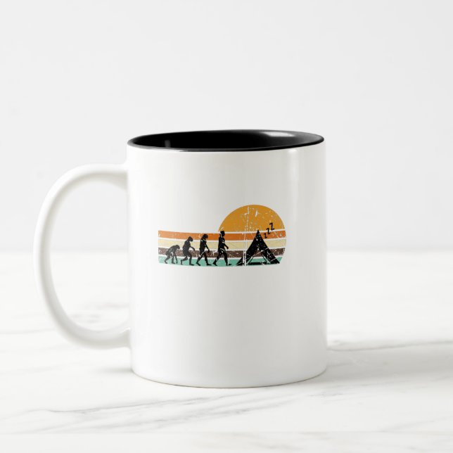 Taza Bicolor Carpa de Camping Retro (Izquierda)