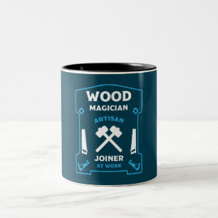 Taza Bicolor Carpintería Y Regalo De Maquinaria