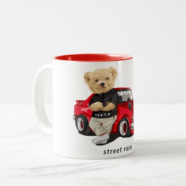 Taza Bicolor Carrera de Cute Street (Anverso izquierdo)