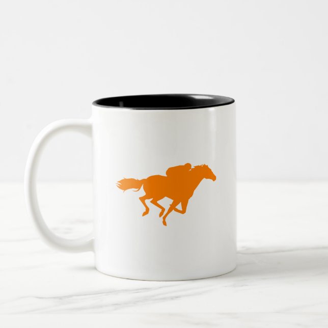 Taza Bicolor Carreras de caballo Naranja (Izquierda)