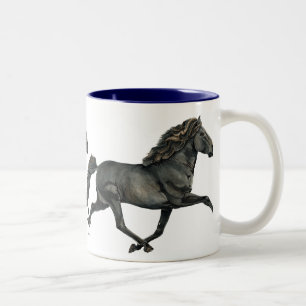 Taza Bicolor Carreras de caballos islandeses Gletta