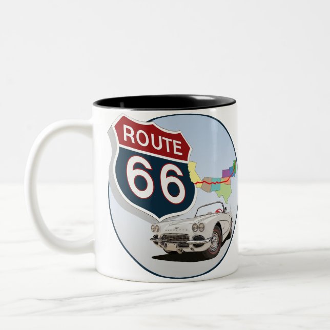 Taza Bicolor Carretera 66 (Izquierda)