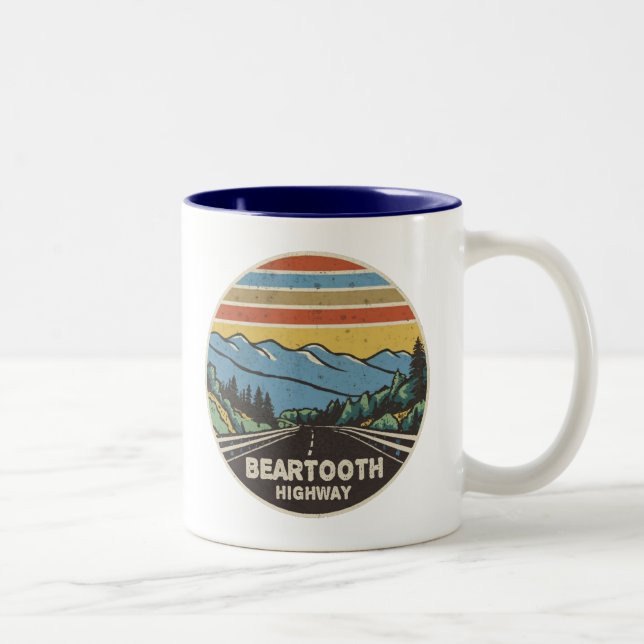 Taza Bicolor Carretera Beartooth Montana Wyoming (Derecha)