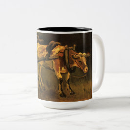 Taza Bicolor Carro con ox rojo y blanco (Vincent van Gogh)