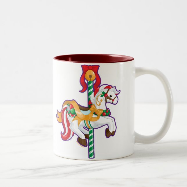 Taza Bicolor Carrusel del navidad (Derecha)